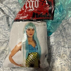 Mermaid Costume with Blue Wig